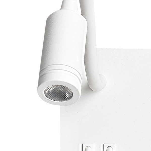 Kinkiet LAMPA ścienna SHELF ML6343 Milagro metalowa OPRAWA półka LED 11W 4000K z portem USB biała