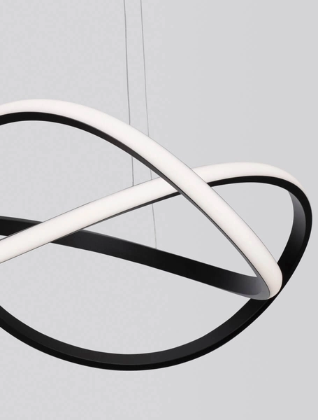 Ledowy żyrandol CHIAPAS LE42835 wstęga LED 28W czarna biała