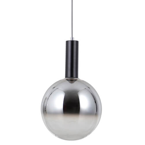 Szklana lampa zwis Strela PND-34378-1M-BK LED 5W 3000K czarny przydymiony