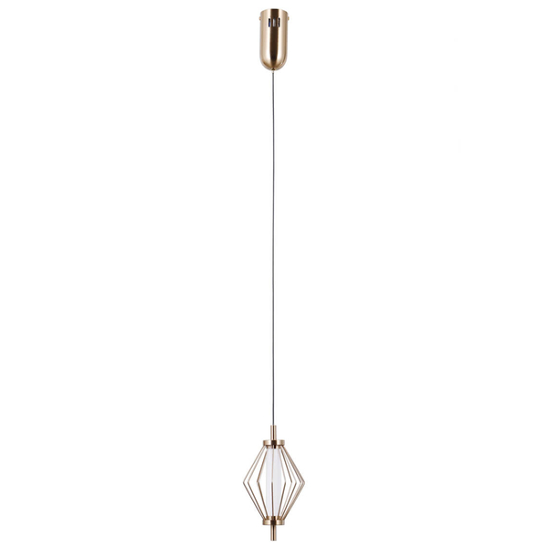 Druciana lampa wisząca Sevil PND-34403-1-HBR LED 5W 3000K diament złoty