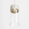 Salonowa lampa wisząca tuba FUSION P0639 LED 7W 3000K szara