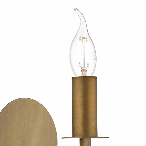 Lampa ścienna do jadalni Tyler TYL0763 Dar Lighting retro brązowa