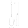LAMPA wisząca PEAR 8671 Nowodvorski szklana OPRAWA loftowy zwis przezroczysty czarny złoty