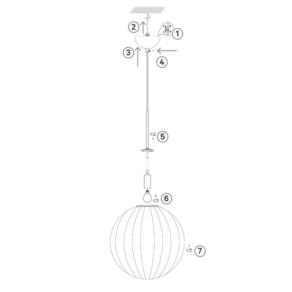 Szklana lampa wisząca Fengari 108763 Markslojd kula mosiądz bursztynowy
