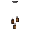 Potrójna lampa zwisowa Lambres 45410/13/30 Lucide metalowa czarna