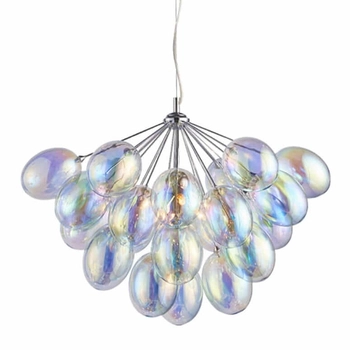 Designerska lampa wisząca Infinity 76450 Endon bubbles kolorowa chrom