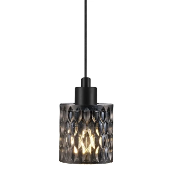 Wisząca lampa tuba Hollywood 46483047 szklana przydymiony