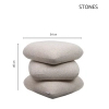 Pufa tkaninowa STONES beżowa KH1501100378 obrotowa wys. 40 cm