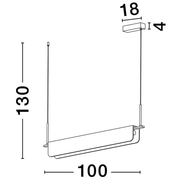 Wisząca lampa nad stół MAIRANA LE44621 LED 35W 3000K belka biała złota