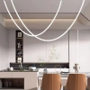 Salonowa wisząca lampa Skyline LWSL-WW-3M LED 60W 3000K wężyk złoty