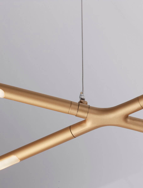 Nowoczesna lampa wisząca BELL LE42729 LED 30W 3000K salonowa nad stół złota