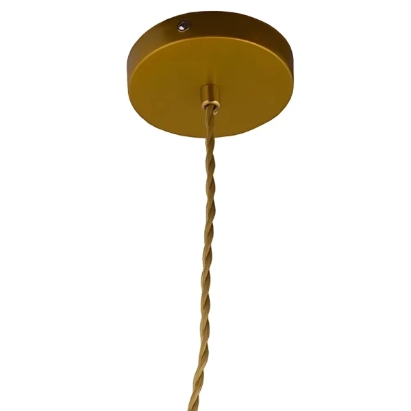 Druciana lampa wisząca Gold Cage ABIGALI-PLA-E27 do jadalni klatka złota