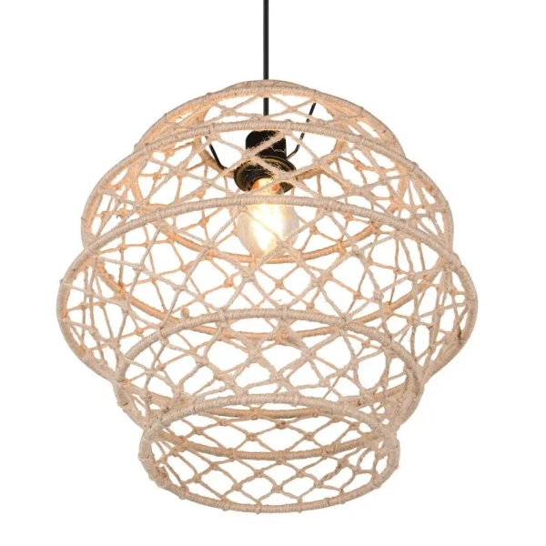 Wisząca lampa jadalniana HIVE R31681936 boho czarny naturalny