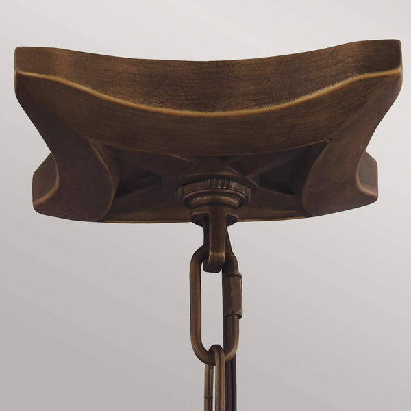 Lampa wisząca na łańcuchu Yarmouth FE-YARMOUTH-3P vintage mosiądz