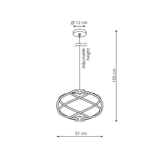 Modernistyczna lampa wisząca Kandor LP-1425/1P GD LED 45W spirala złota