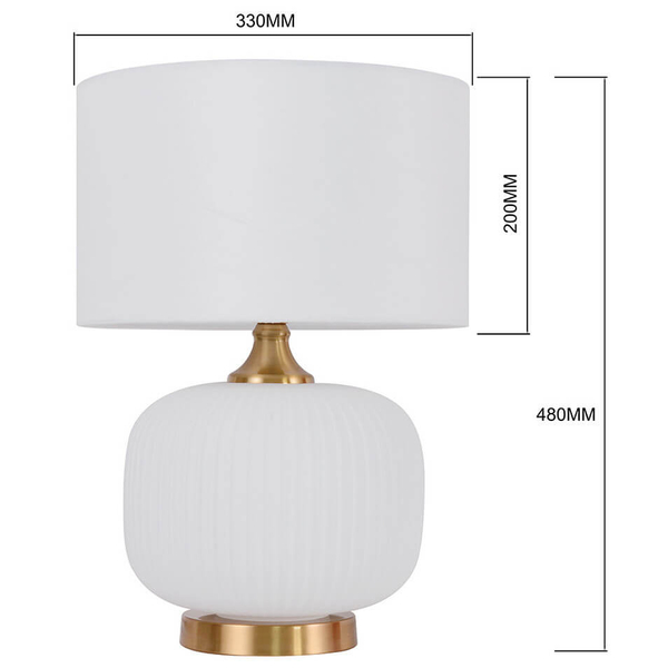 Ceramiczna lampka stołowa Tamiza LP-1515/1T small white do salonu biała