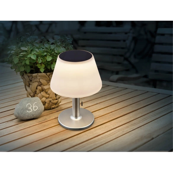 Lampka stojąca na taras Solar 33548 Globo LED 2W 1800K z włącznikiem IP44 biała