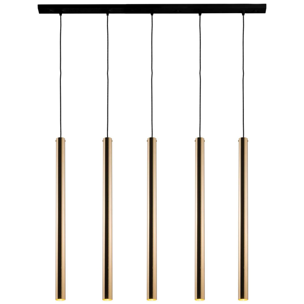 Lampa wisząca na listwie AKADI 0134 metalowa kaskada sople czarny złoty