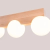 Potrójna lampa sufitowa BULBO SL.1684 drewniana biała 3xG9
