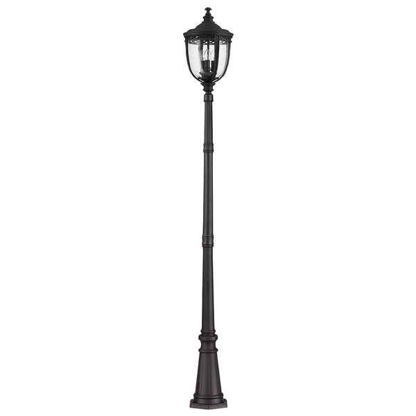Zewnętrzna lampa stojąca FE-EB5-L-BLK słupek IP44 czarny