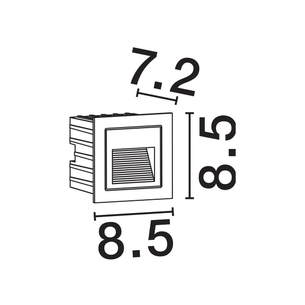 Lampa zewnętrzna ścienna CENDILO LE75319 LED 3W 3000K IP65 wpust czarny