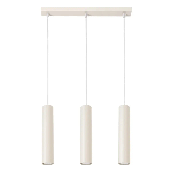 Potrójna lampa wisząca LAGOS SL.1481 tubki metalowe beżowe