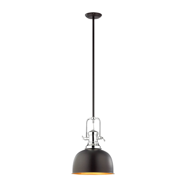 Zwieszana lampa kopuła Laredo MA04431CB-001 Italux nad stół czarny