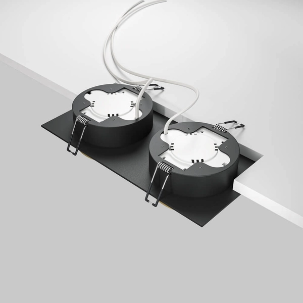 Podtynkowa lampa sufitowa Hoop DL086-02-GX53-SQ-B Maytoni podwójna czarny