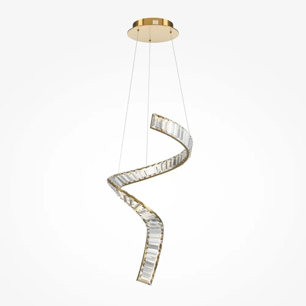 Wisząca lampa spiralna Krone P097PL-L48BS3K LED 48W 3000K mosiądz