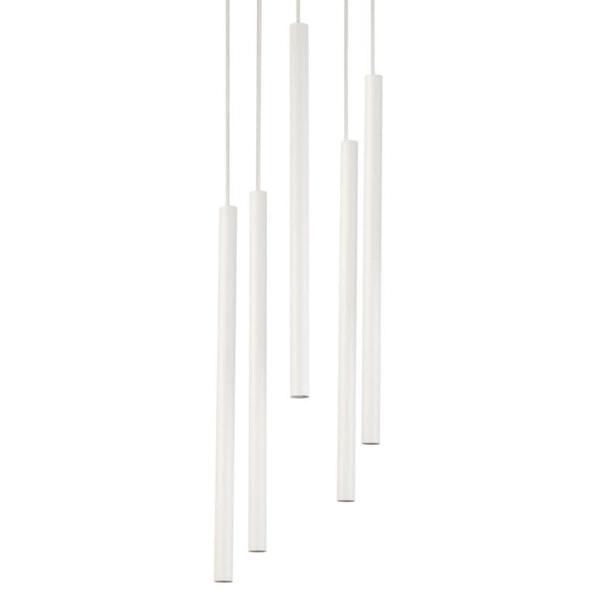 Cylindriczna okrągła lampa wisząca Sopel 33626 Sigma metalowa biała