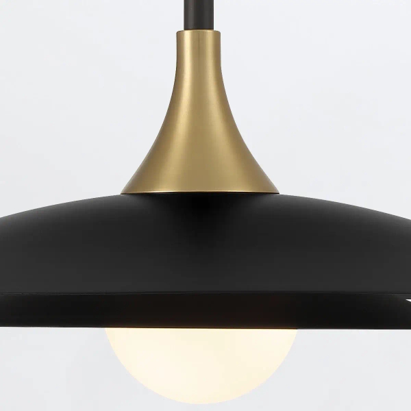 Metalowa lampa wisząca Welsh QN-WELSH-P-BK LED 15W 3000K złota czarna