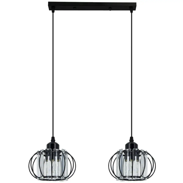 Kuchenna lampa wisząca 8221/2 BL druciaki nad stół czarne