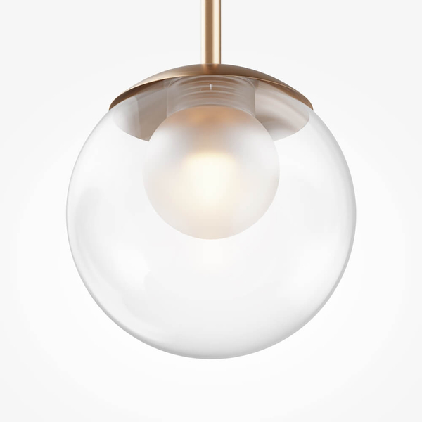 Zwieszana lampa do sypialni Basic form MOD521PL-01G1 złoty przezroczysty