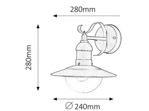 Elewacyjna lampa ścienna Oslo 8681 industrial do ogrodu biała