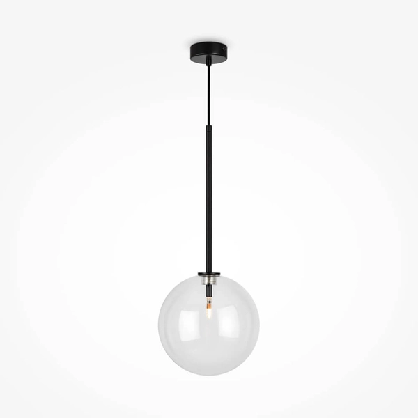 Pojedyncza lampa zwisająca Mood MOD172PL-01B bubble czarna przezroczysta