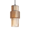 Lampa nordycka wisząca Bella ABR-LWS-BELL-A do kuchni bursztynowa