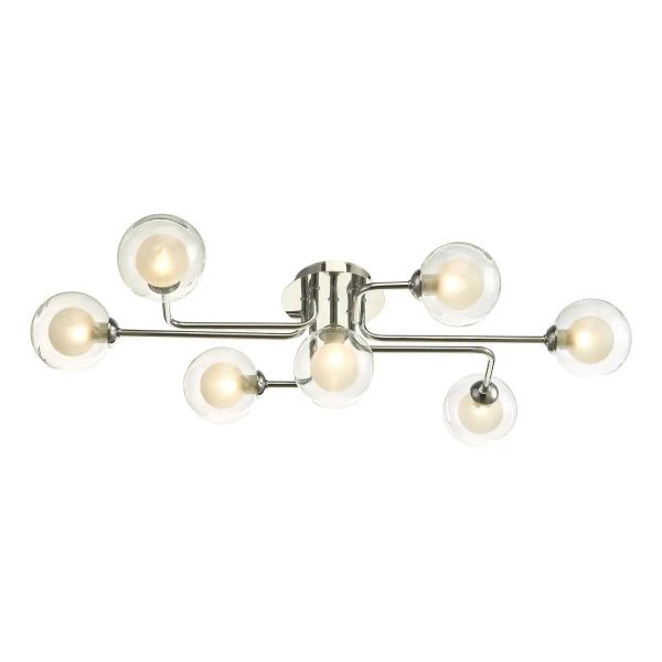 Kulista lampa sufitowa Reyna REY3450-04 szklana molekuły chrom