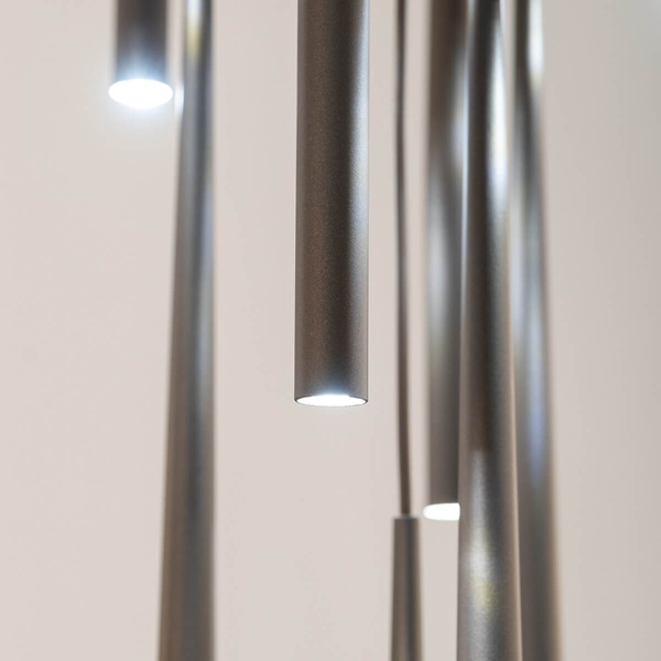 Kaskadowa lampa zwisająca Piano 10110 sople do salonu brązowa