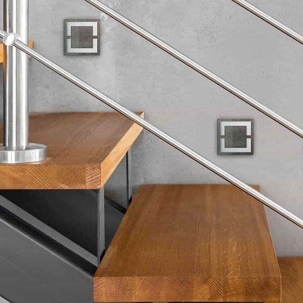 Kinkiet wpuszczany Quadro EKS0927 Eko-light LED 0,6W 3000K kwadratowy srebrny