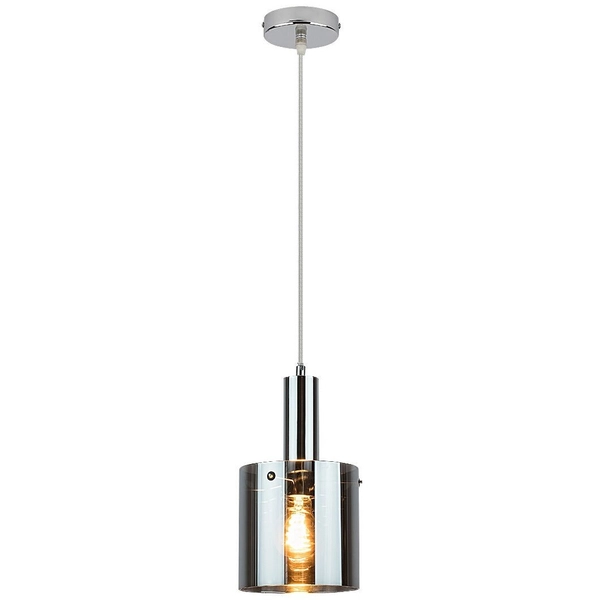 Szklana LAMPA wisząca DONATI 5249 Rabalux loftowa tuba do sypialni chrom