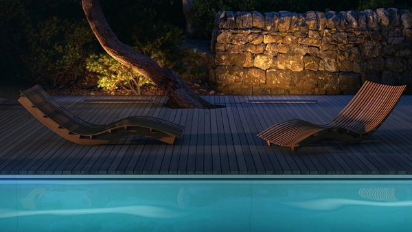 Tarasowa lampa Edge O415FL-L15B3K Maytoni LED 15W 3000K IP65 listwa czarna