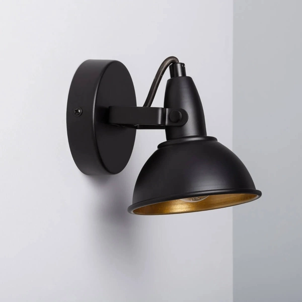 Regulowany kinkiet Retro ABR-RRO-C-E14 Abruzzo czarny złoty