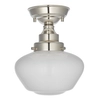 Lampa nasufitowa L&-196171 Light& szklany klosz mleczny nikiel