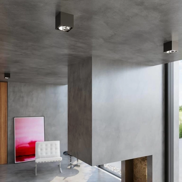 LAMPA sufitowa SL.0700 metalowa OPRAWA kostka downlight czarny