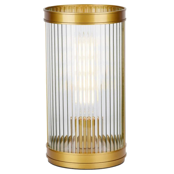 Nocna lampa stołowa Bianka BIA4263 szklana tuba satynowy brąz