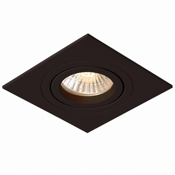 Wpuszczana LAMPA sufitowa METIS LP-2780/1RS BK Light Prestige kwadratowa OPRAWA metalowy WPUST regulowany czarny