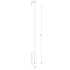 Lampa ścienna podłużna tuba Laser 10827 Nowodvorski stick czarny