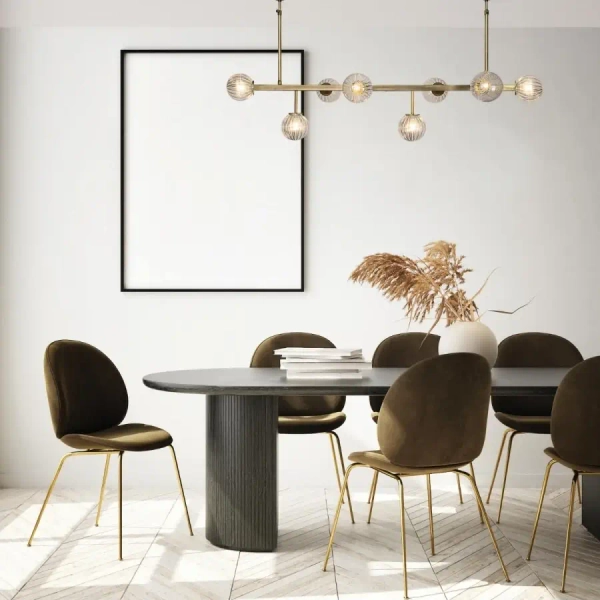 Molekułowa wisząca lampa 18132-BR kule ryflowane brązowy