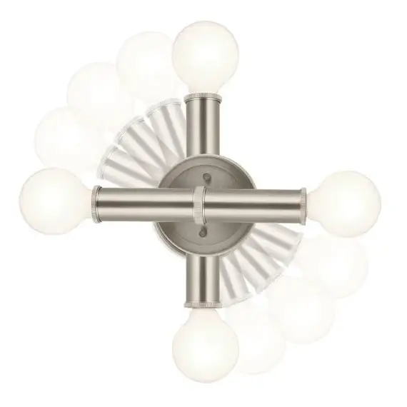 Podwójna lampa ścienna Torche QN-TORCHE-2W-BN LED 3W 3000K IP44 nikiel
