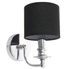 Abażurowa LAMPA ścienna ABU DHABI W01397BK Cosmolight klasyczna do salonu czarna